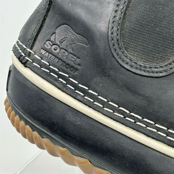 Sorel Women's Out N About Chelsea Black Waterproof Slip On Boots Size 11 - Picture 2 of 13